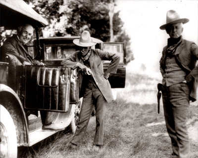 Henry Ford As A Cowboy With Thomas Edison & Friend C. 1921