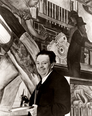 Diego Rivera At The Detroit Institute Of Arts  C. 1932