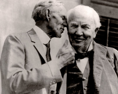 Henry Ford Whispering Into Edison's Ear C. 1926