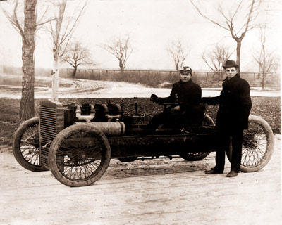 Henry Ford And Barney Oldfield C. 1903