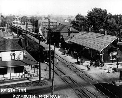 Plymouth's Train Depot Aerial C. 1900