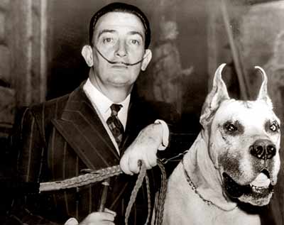 Salvador Dali With Dog  C.1954