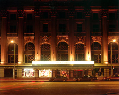 Detroit's Book Cadillac Hotel In Color At Night C. 1970