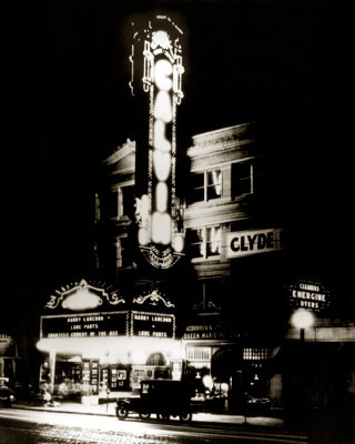 Dearborn's Calvin Theatre @ Night C. 1928