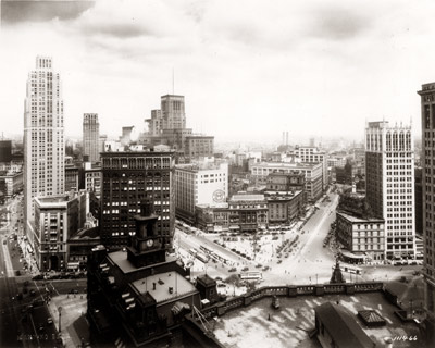 Detroit's Campus Martius Aerial View C. 1930