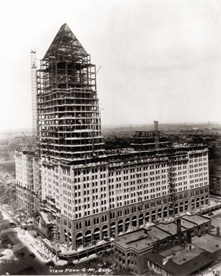 Detroit's Fisher Building Contruction C. 1928