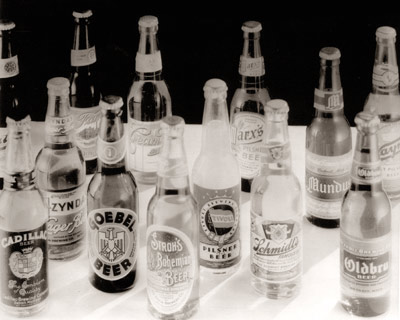 Detroit Beer Bottles C. 1953